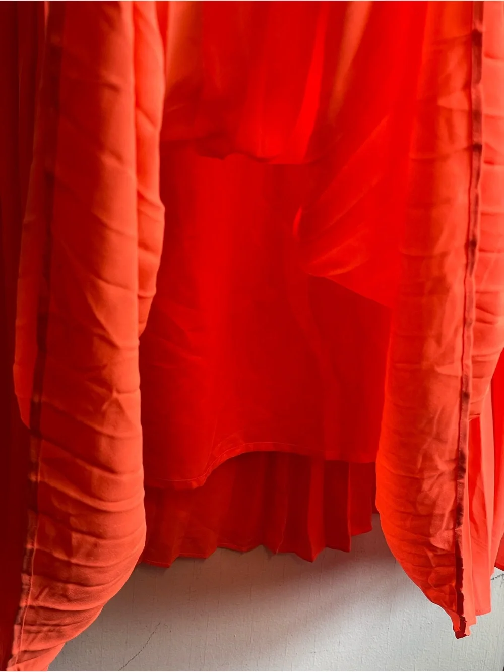 Banana Republic Coral Pleated Sleeveless Shift Dress Size 12 - Picture 8 of 15